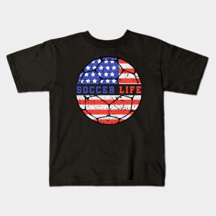 Usa Soccer Retro Kids T-Shirt